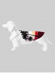 Pet's Coconut Tree Colorblock Print Hawaii Shirt -  