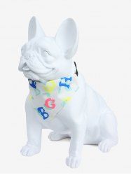 Pet's Colorful Letters Print Push Buckle Reflective Waterproof Bandana Bib -  