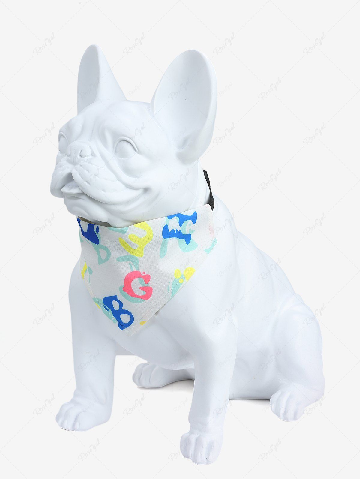 Outfit Pet's Colorful Letters Print Push Buckle Reflective Waterproof Bandana Bib  