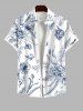 Costume Grande Taille Imprimé à Feuilles et Fleurs Longueur Plage - Multi-A 