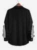 Plus Size Skeleton Print Buttons Long Sleeve Shirt For Men -  