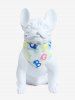 Pet's Colorful Letters Print Push Buckle Reflective Waterproof Bandana Bib -  