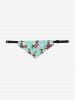 Pet's Cute Dog Heart Paw Print Ribbed Push Buckle Waterproof Bandana Bibs -  