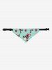 Pet's Cute Dog Heart Paw Print Ribbed Push Buckle Waterproof Bandana Bibs -  