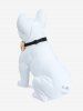 Pet's Pizza Print Ribbed Push Buckle Waterproof Bandana Bibs -  