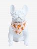 Pet's Pizza Print Ribbed Push Buckle Waterproof Bandana Bibs -  