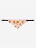 Pet's Pizza Print Ribbed Push Buckle Waterproof Bandana Bibs -  
