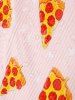 Pet's Pizza Print Ribbed Push Buckle Waterproof Bandana Bibs -  