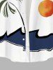 Coconut Tree Sea Sun Colorblock Print Plus Size Matching Hawaii Beach Outfit For Couples -  