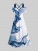 Chiffon Mesh 3D Print Plus Size Matching Hawaii Beach Outfit For Couples -  