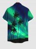 Coconut Tree Colorblock Glitter Light Beam 3D Print Plus Size Matching Hawaii Beach Outfit For Couples -  