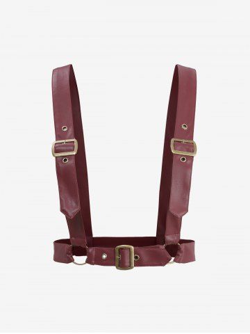 Plus Size Surplice Textured Ribbed Ruffles Split Solid A Line Dress with Removable PU Strap Buckle Belt