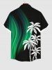 Coconut Tree Glitter Curve Light Beam 3D Print Plus Size Matching Hawaii Beach Outfit For Couples -  