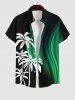 Coconut Tree Glitter Curve Light Beam 3D Print Plus Size Matching Hawaii Beach Outfit For Couples -  
