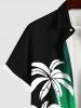 Coconut Tree Glitter Curve Light Beam 3D Print Plus Size Matching Hawaii Beach Outfit For Couples -  