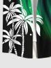 Coconut Tree Glitter Curve Light Beam 3D Print Plus Size Matching Hawaii Beach Outfit For Couples -  