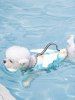 Pet's Plaid Print Push Buckle D-Ring Strap Wings Swimsuit -  