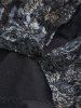 Plus Size Ruched Lace-up Rose Flower Lace Flare Sleeves Split Hooded Dress -  