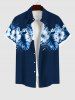 Tropical Leaf Hibiscus Flowers Print Plus Size Matching Hawaii Beach Outfit For Couples -  