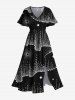 Light Beam Tassel Chandelier Stars Print Plus Size Matching Hawaii Beach Outfit For Couples -  