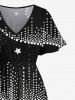 Light Beam Tassel Chandelier Stars Print Plus Size Matching Hawaii Beach Outfit For Couples -  