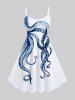 Octopus Print Plus Size Matching Hawaii Beach Outfit For Couples -  