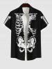 Skeleton Tie Bowknot Print Halloween Plus Size Matching Set For Couples -  
