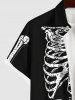 Skeleton Tie Bowknot Print Halloween Plus Size Matching Set For Couples -  