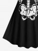 Skeleton Tie Bowknot Print Halloween Plus Size Matching Set For Couples -  
