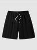 Coconut Tree Sunset Sailboat Colorblock Print Plus Size Matching Hawaii Beach Outfit For Couples -  