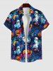 Halloween Galaxy Ghost Pumpkin Moon Star Bat Print Plus Size Matching Outfit For Couples -  