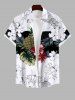 Tropical Leaf Hibiscus Flower Pineapple Print Plus Size Matching Hawaii Beach Outfit For Couples -  