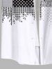 Plus Size Tropical Leaf Flowers Scarf Pattern Print Hawaii Shirt For Men -  