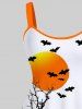 Halloween Costume Pumpkin Bat Tree Moon Wizard Print Plus Size Matching Outfit For Couples -  