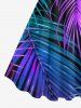 Tropical Colorful Leaf Print Plus Size Matching Hawaii Beach Outfit For Couples -  