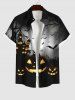 Costume D'Halloween pour Couples en Forme de Château et Citrouille Grande Taille - Noir 