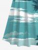 Coconut Tree Sea Print Plus Size Matching Hawaii Beach Outfit For Couples -  