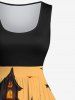 Halloween Costume Pumpkin Bat Moon Castle Print Plus Size Matching Set For Couples -  