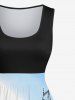 Vintage Baroque Floral Water City Ombre Sky Print Plus Size Matching Set For Couples -  
