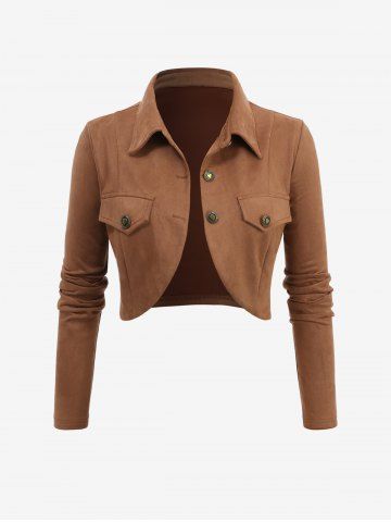 Plus Size Ruched Bust Lace Trim Ruffles Solid Cami Top and Button Cropped Top Set