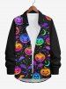 Halloween Costume Colorful Pumpkin Star Moon Bat Print Plus Size Matching Outfit For Couples -  