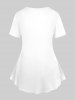 Halloween Costume Hat Spider Web Eyebrow Print T-shirt and Skinny Leggings Plus Size Matching Set -  