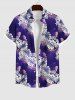 Tropical Leaf Ombre Print Plus Size Matching Hawaii Beach Outfit For Couples -  