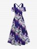 Tropical Leaf Ombre Print Plus Size Matching Hawaii Beach Outfit For Couples -  