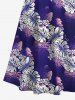 Tropical Leaf Ombre Print Plus Size Matching Hawaii Beach Outfit For Couples -  