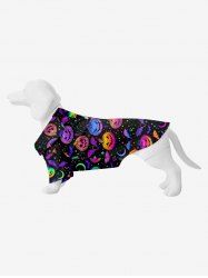 Pet's Colorful Pumpkin Bat Star Print Halloween Shirt -  