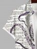 Ink Painting Octopus Newspaper Print Plus Size Matching Hawaii Beach Outfit For Couples -  