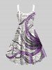 Ink Painting Octopus Newspaper Print Plus Size Matching Hawaii Beach Outfit For Couples -  