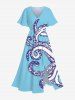 Octopus Print Plus Size Matching Hawaii Beach Outfit For Couples -  