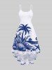 Coconut Tree Conch Sailboat Sea Print Plus Size Matching Hawaii Beach Outfit For Couples -  